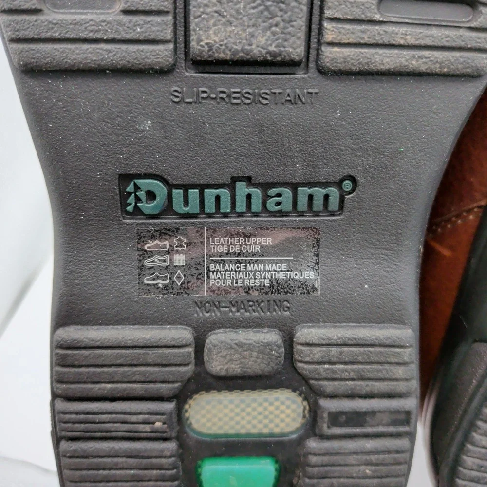 Dunham 8009SB Winslow Brown Leather Hook Loop Walking Shoes Mens 12 4E Wide